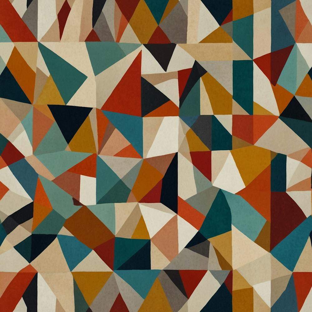 Standard Wandkunst Einer Zufälligen Kombination Bunter Geometrischer Formen 0