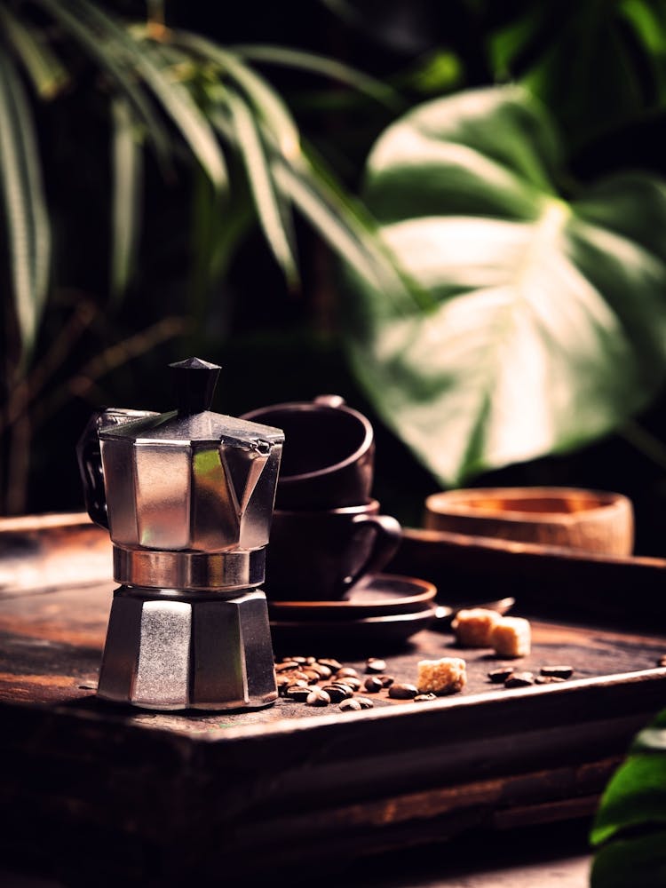 Coffee Pot On A Tray - coffee vintage poster, coffee poster