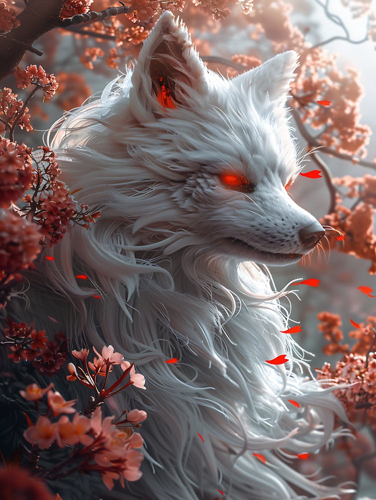 Beautiful Fantasy White Fox 12