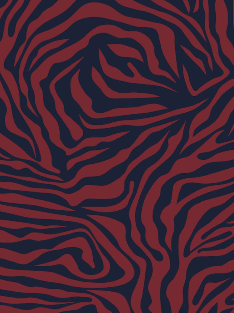 Zebra Stripes Blue And Red