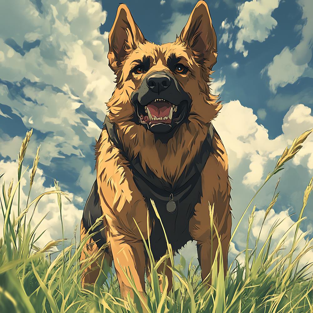 Giant Angry German Shepherd Dog 1