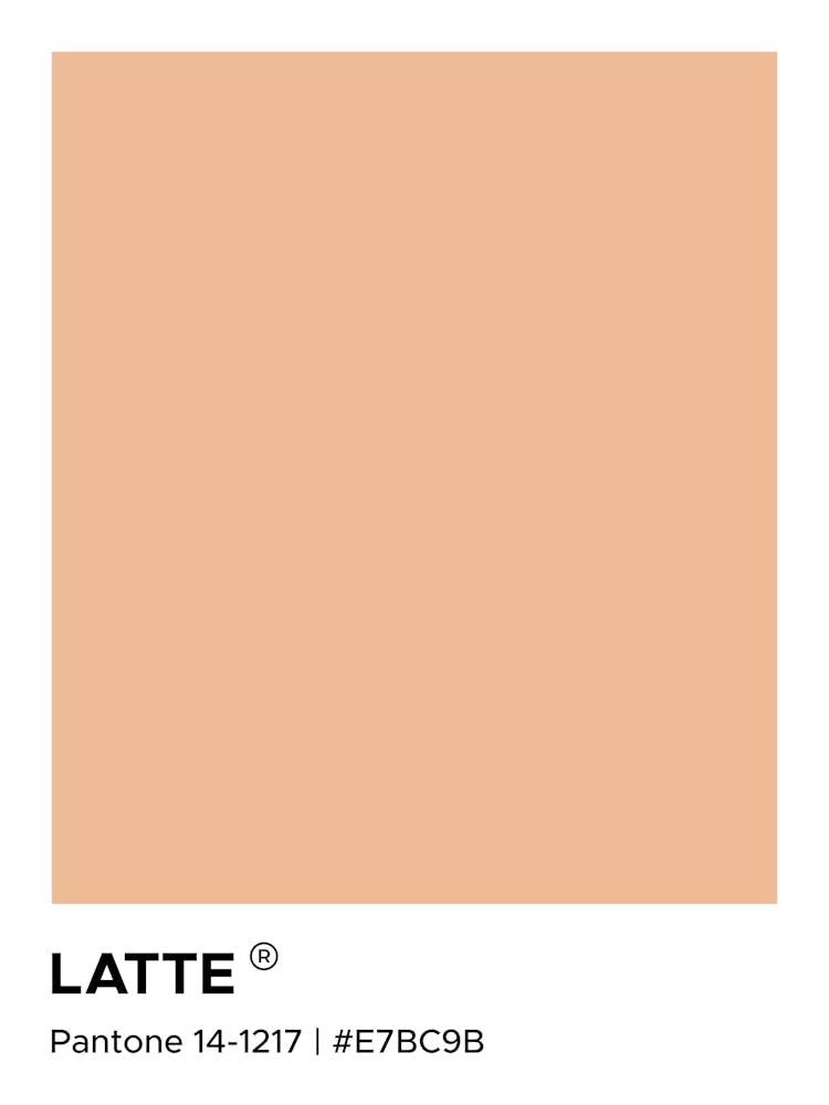 Latte Pantone, cool, coffee, latte, kitchen, decor, cute, colorful, minimal, modern, pantone, mood, vibes