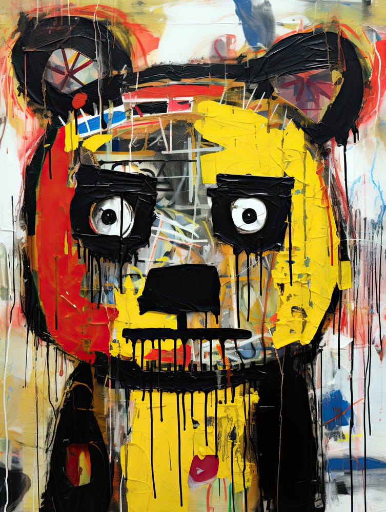 Bear 43 Basquiat style