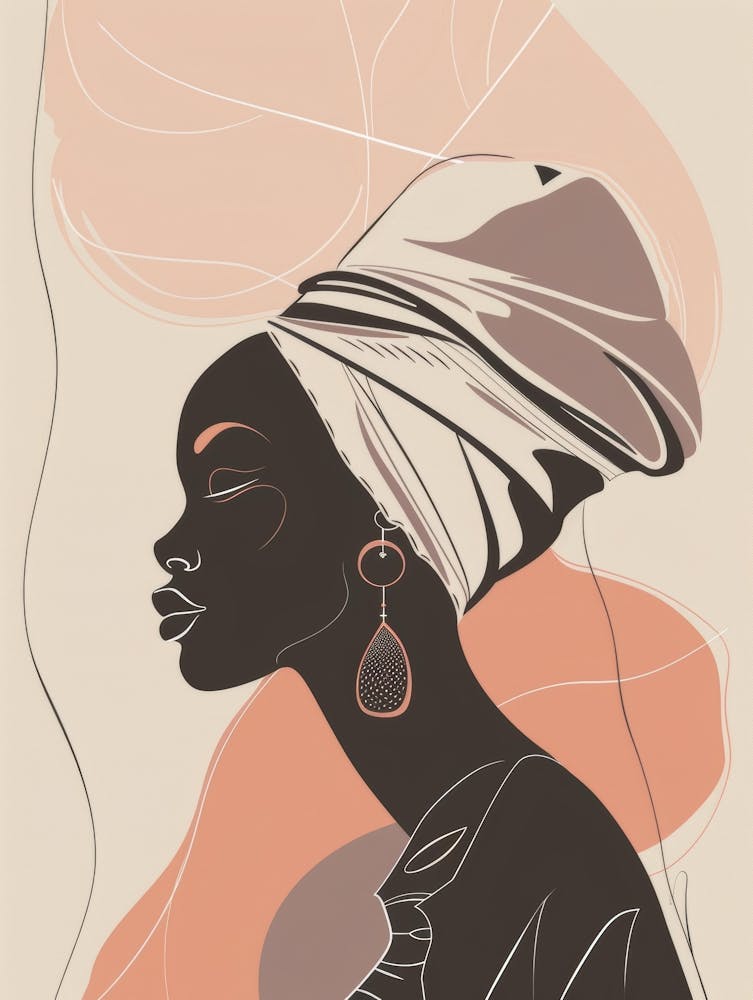 African Woman In A Turban 31