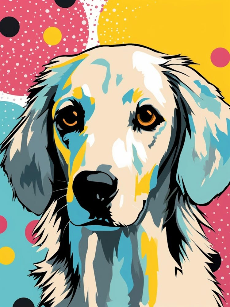 Pop Art Graphic Design Style Golden Retriever 4