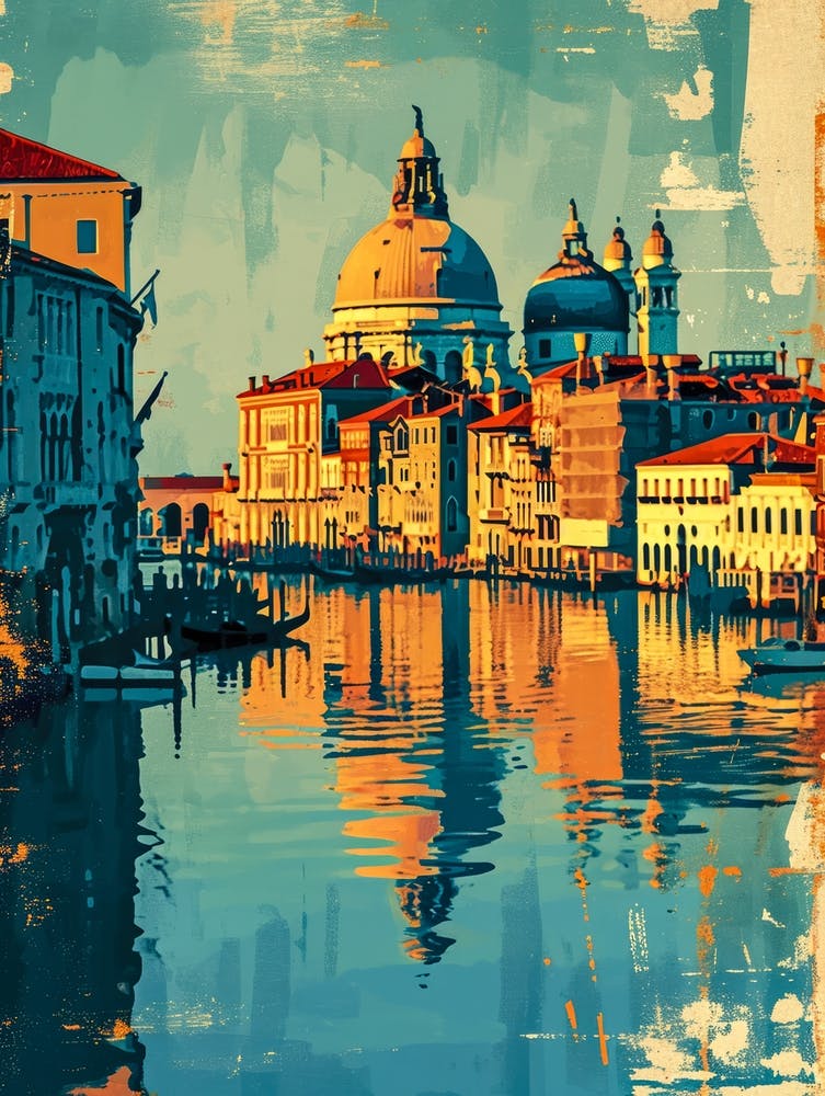 Abstraktes Venedig Poster Illustration 10