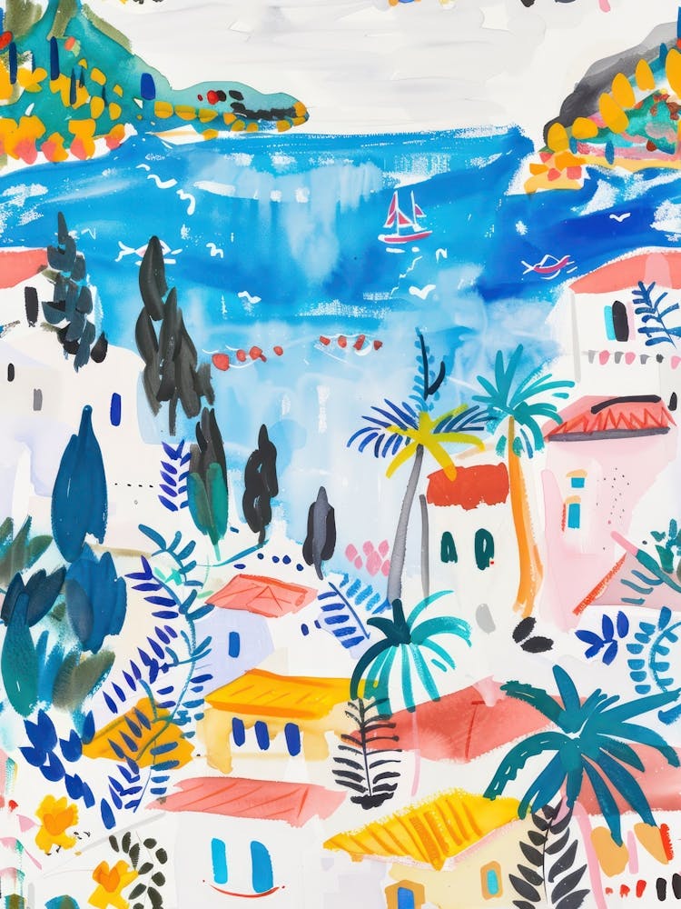 Travel Poster Happy Places Amalfi Coast 3