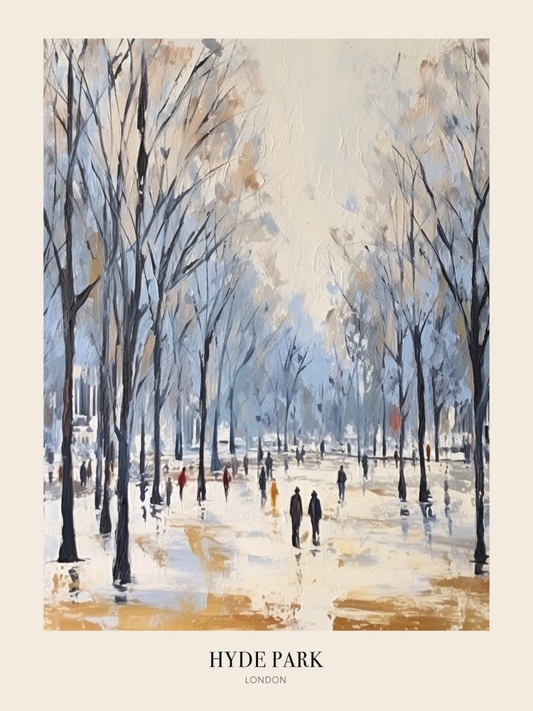 Winter City Park Poster Hyde Park London 5