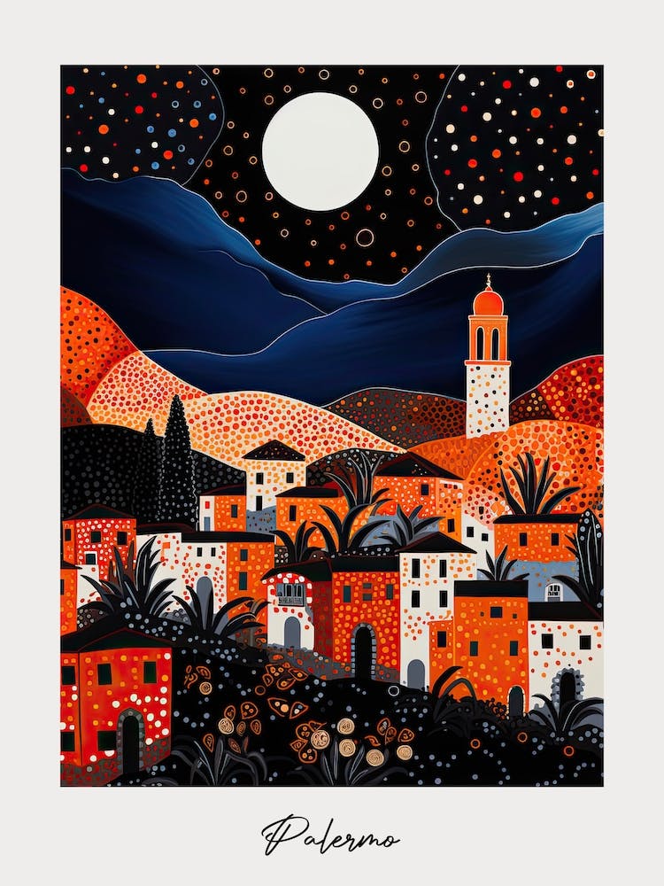 Poster Of Palermo, Italy, Illustration In The Style Of Pop Art 2
