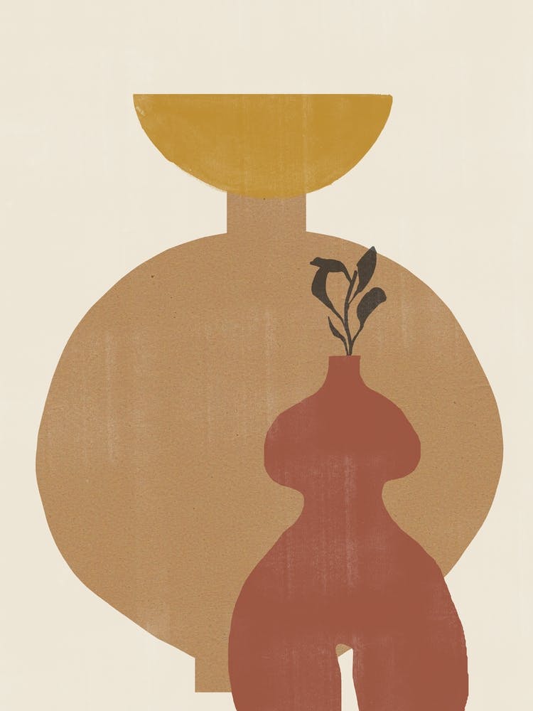 Vase And A Plant