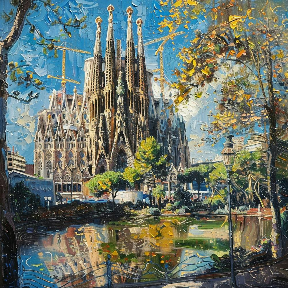 Sagrada Familia Oil Painting
