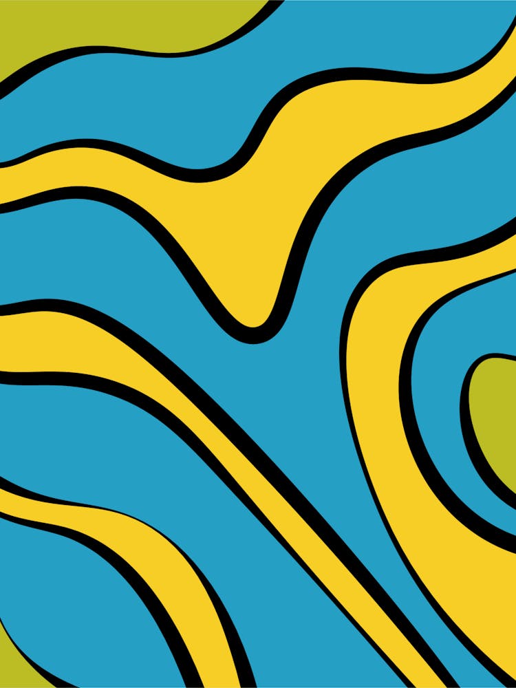 Blue And Yellow Waves