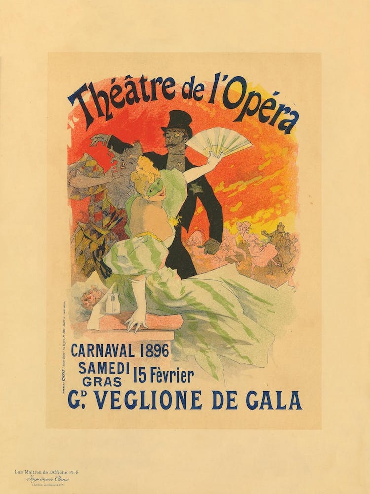 Theatre De L'Opera, Jules Cheret Vintage Poster