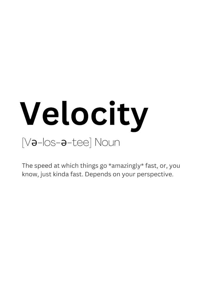Velocity Definition Meaning