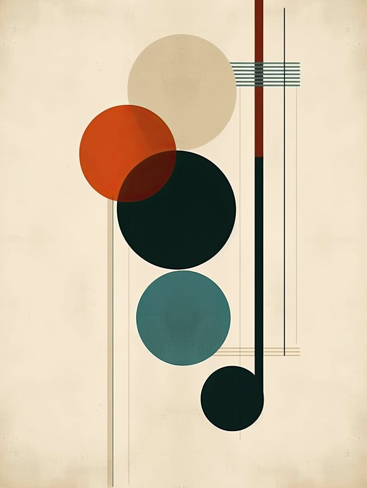 Boho Lagoon; Mid Century Watercolor Waves