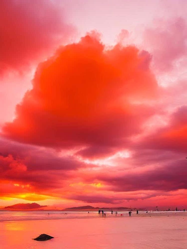 Tanjung Aru Beach, Kota Kinabalu, Malaysia Pink Beach