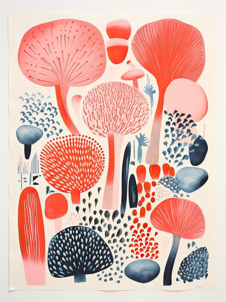 Kew Gardens Abstract Riso Style 4