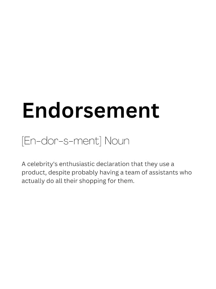 Endorsement Definition Meaning