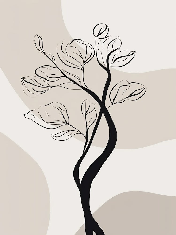 Tree Line Art Abstract 7