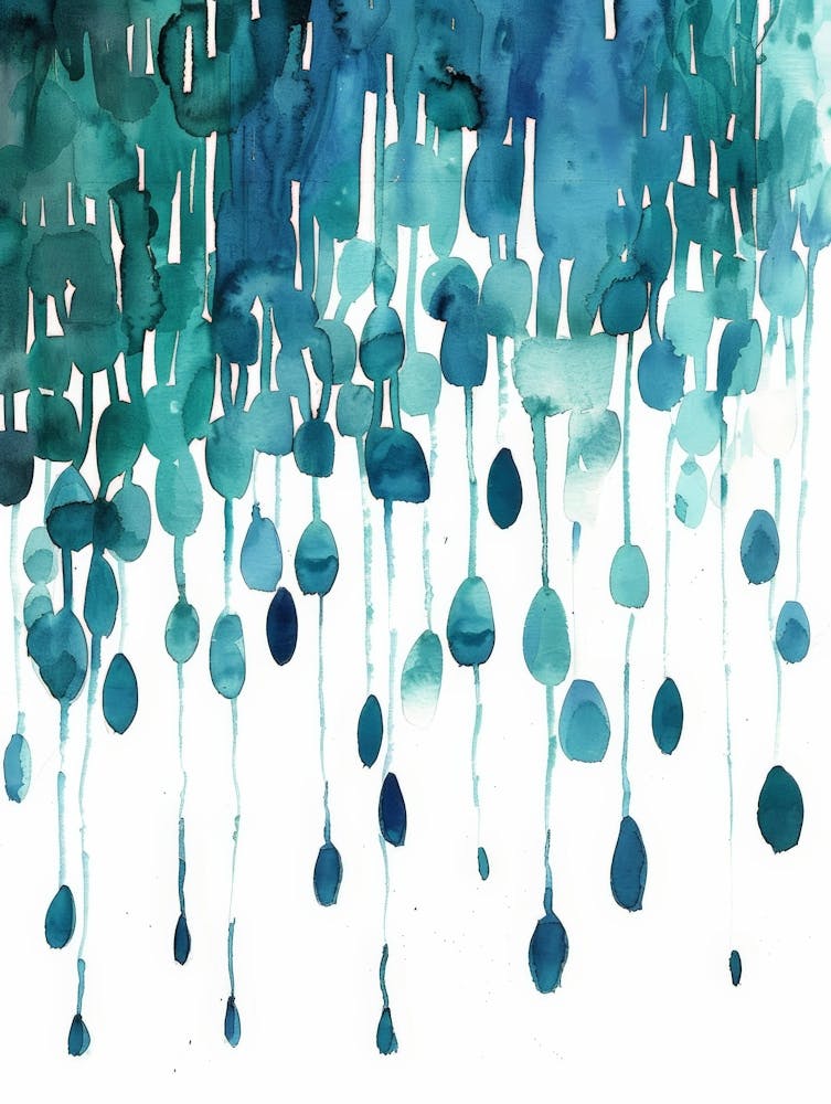 Blue Watercolor Painting 6