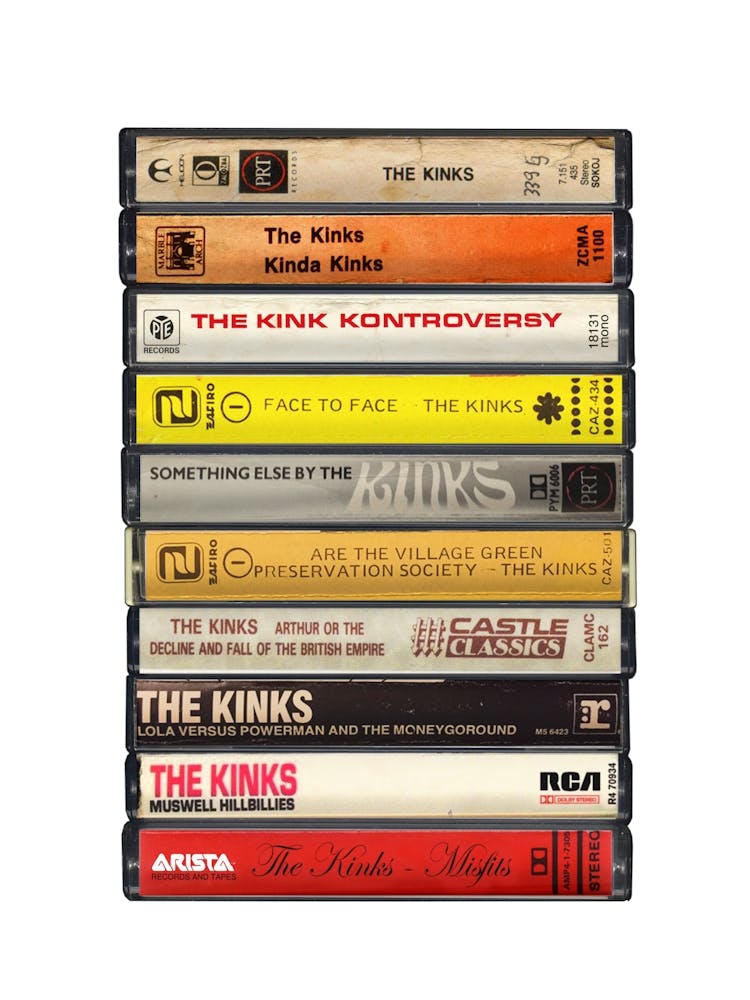 The Kinks - Music Poster - Albums on Cassette Print