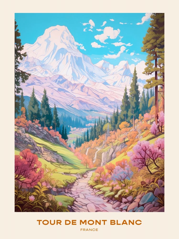 Tour De Mont Blanc France 2 Hike Poster