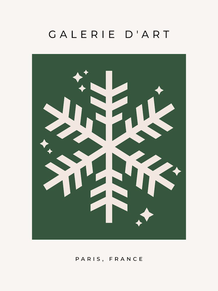 Weihnachtsschneeflocke Grün