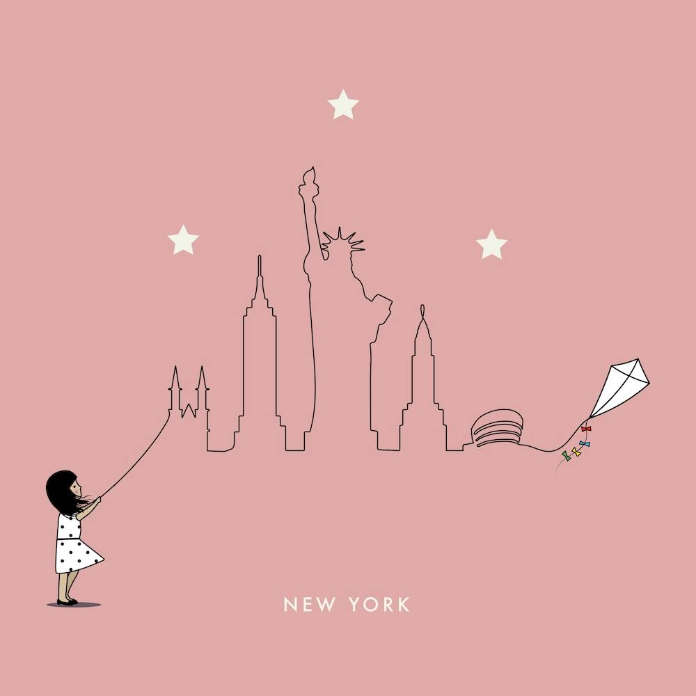 New York Drachen-Skyline