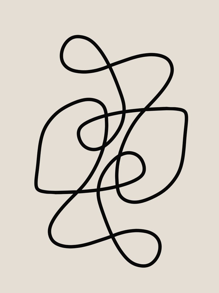 Symphony Of Balance Line Art Beige and Black