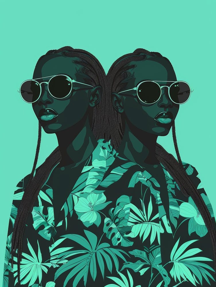 Deux Femmes Africaines En Lunettes De Soleil 2