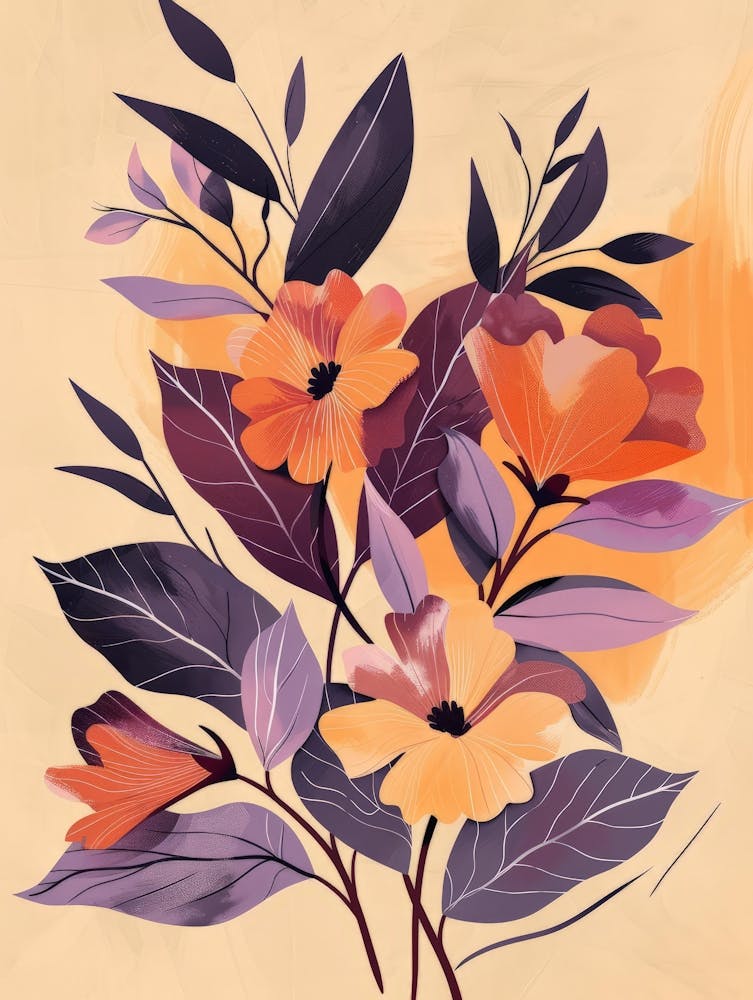 Peinture Florale Abstraite 9