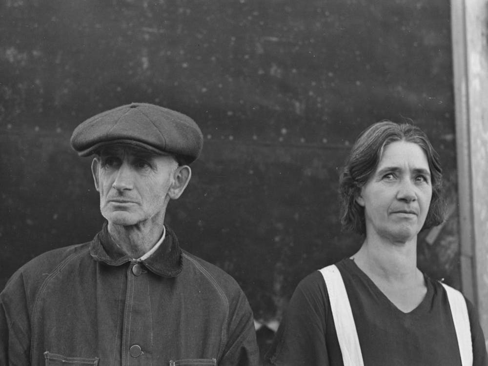 Untitled Photo, Possibly Related To Mr And Mrs, Charles Banta, Farmers Near Anthon, Iowa, They Have Groceries To