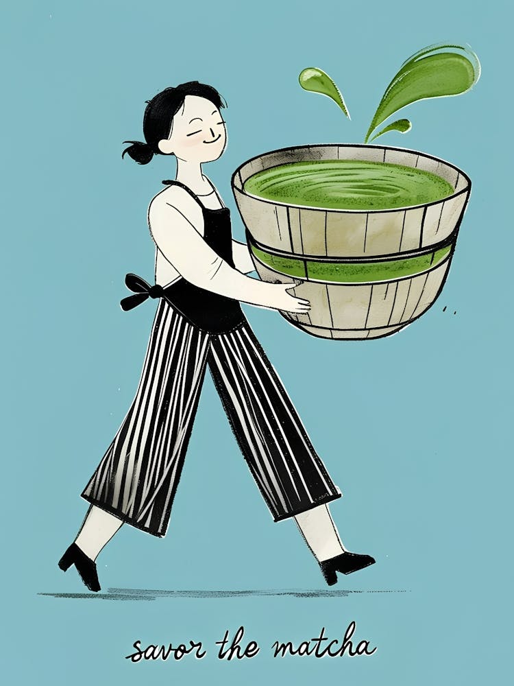 Affiche Savourez Le Matcha - Amoureux Du Matcha