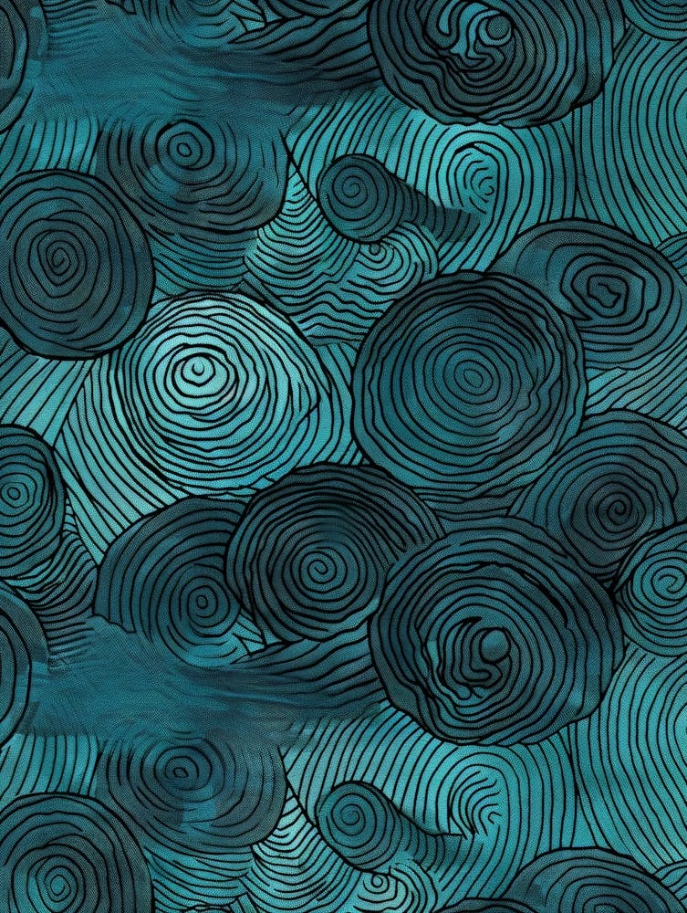 Swirls - Teal