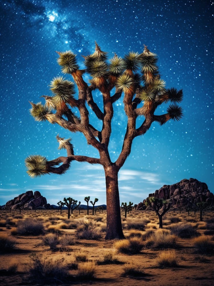 Joshua Tree With Starry Sky In South Western Style (3)