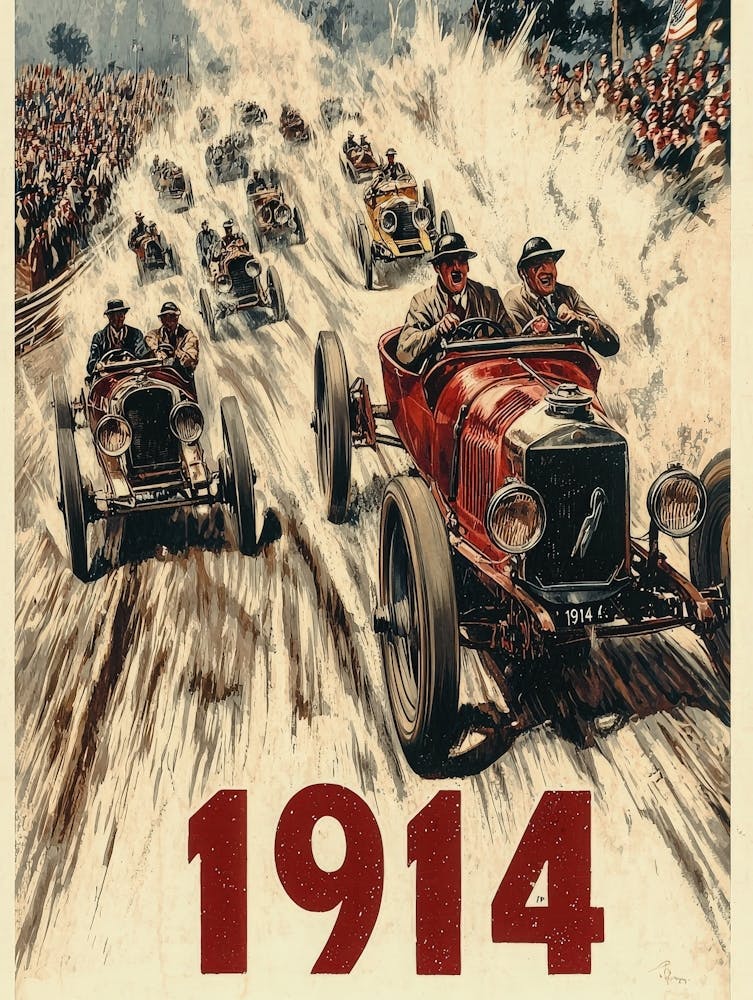 Aihrgdesign A Vintage Poster Of An Automobile Rally In 1914 F 47bb7037 B156 4dff 87a2 Af45aa993569 1