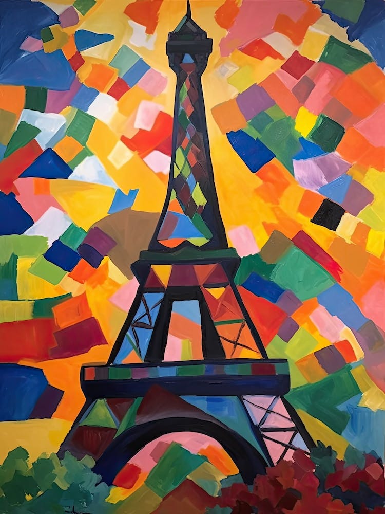 Eiffel Tower Paris Matisse Style 4