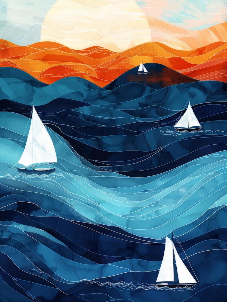 Sailboats At Sunset 21