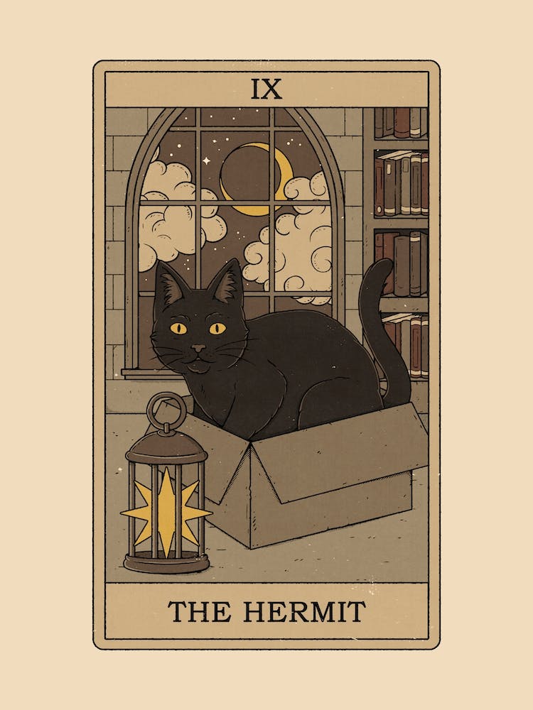 The Hermit   Cats Tarot
