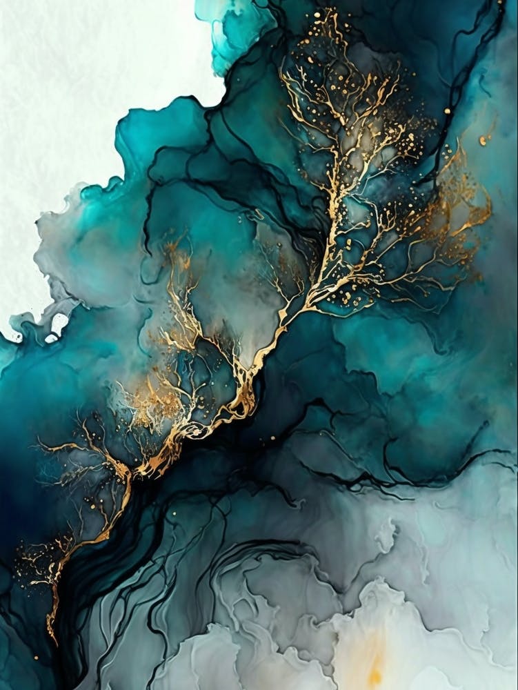 Painting Tree With Gold Leaves