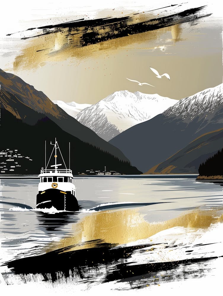 Boat On The Lake Canvas Print