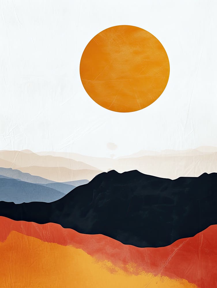 Sunset Peaks In The Desert