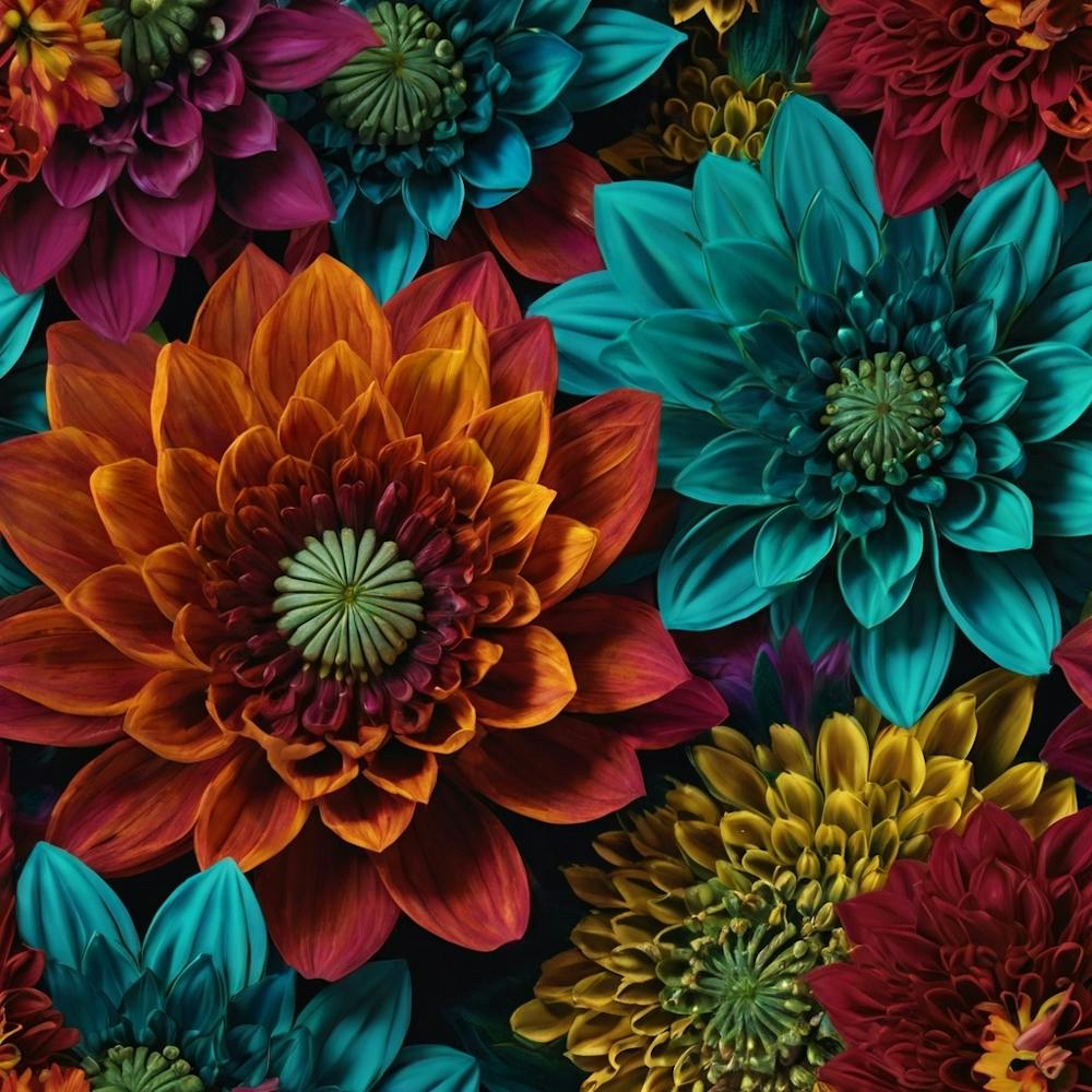 Colorful Dahlias