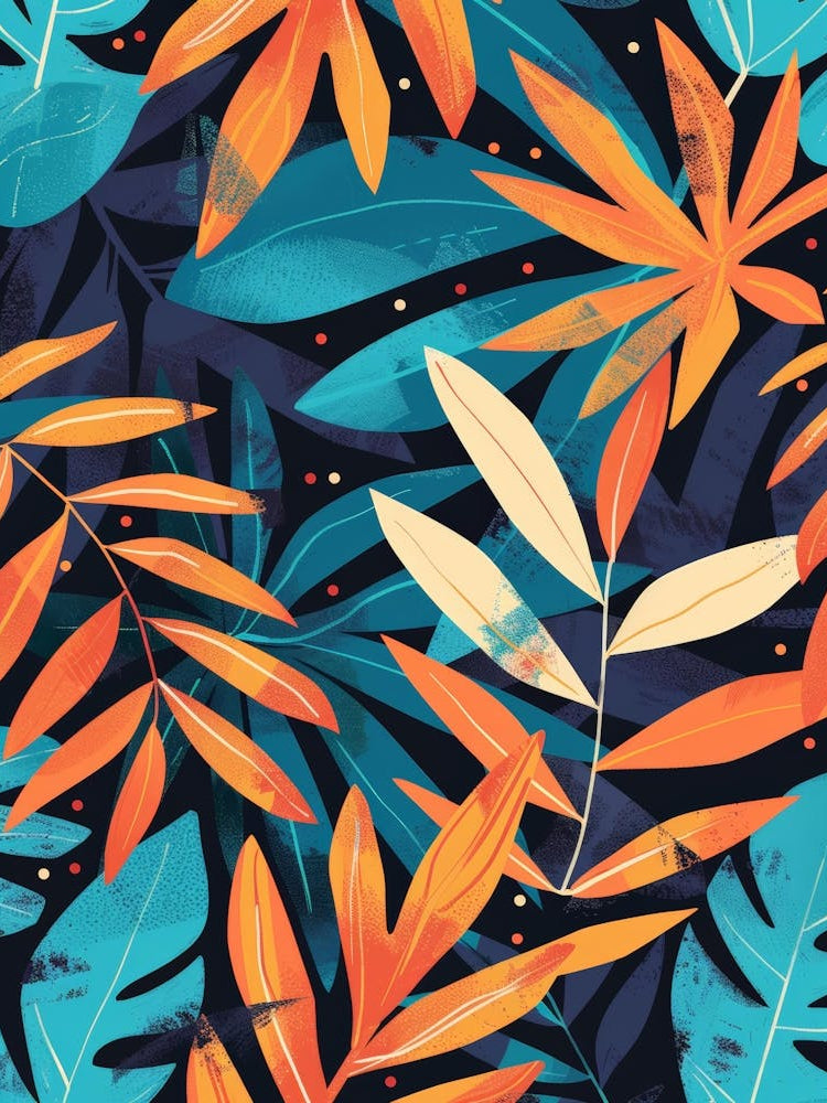 Tropical Leaves Seamless Pattern 7