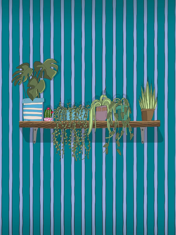 Living Room With Plants