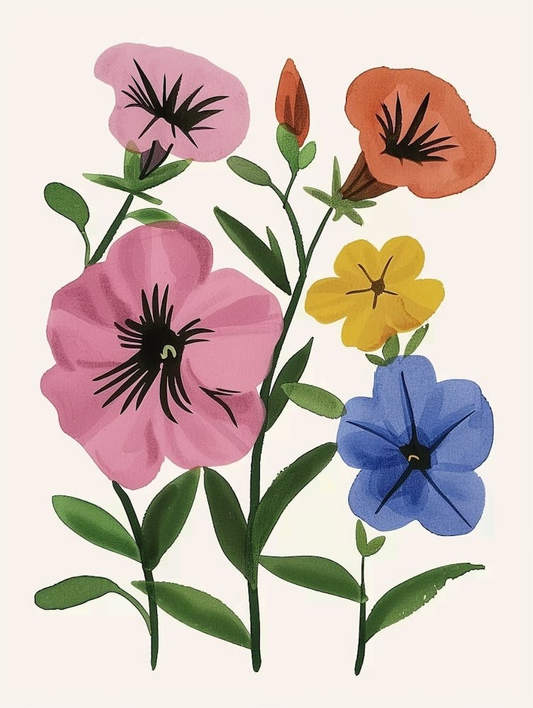 Painted Florals Petunia 2