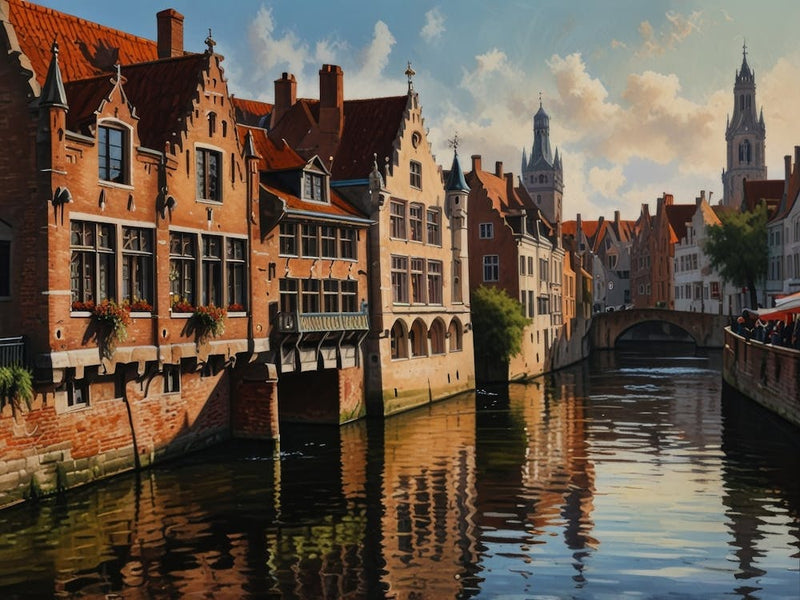 Bruges Canal art