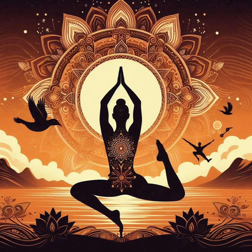 boho yoga art