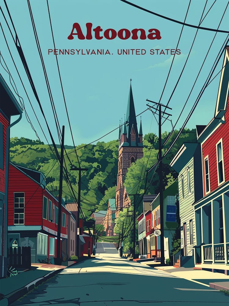 Altoona Pennsylvania Street Travel Art