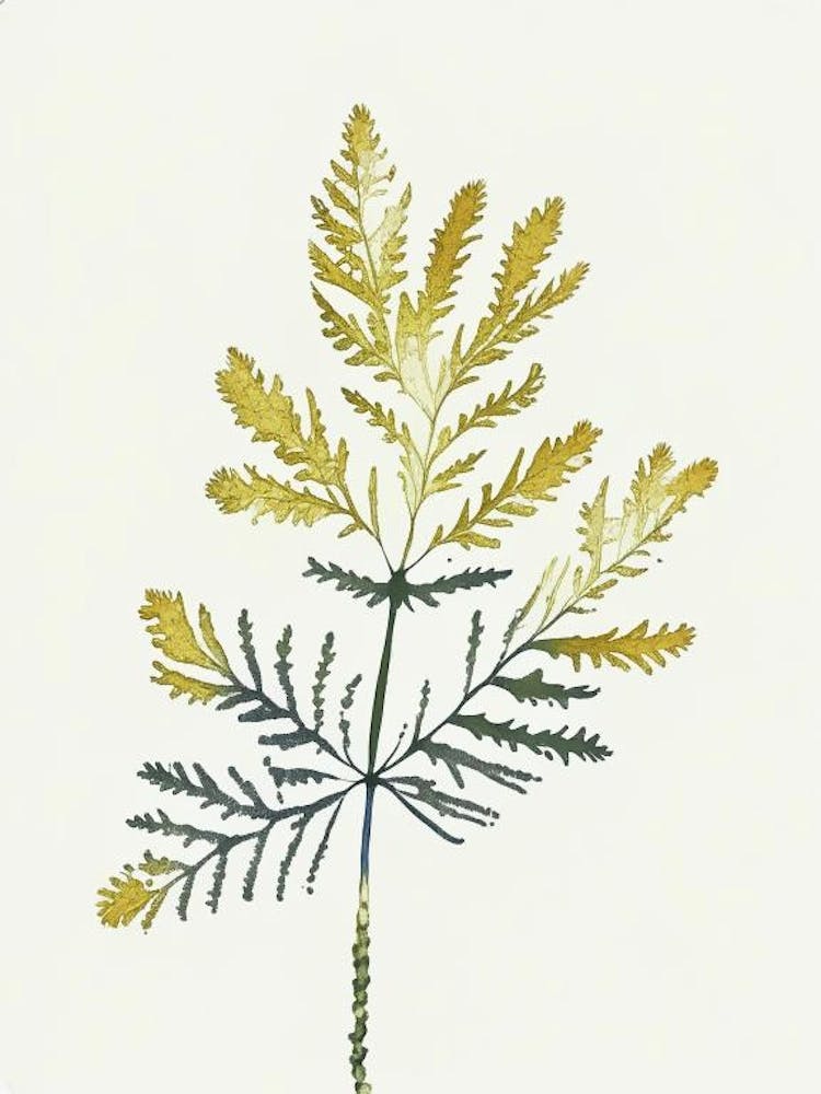 Tansy Leaf Minimalist Watercolour 1